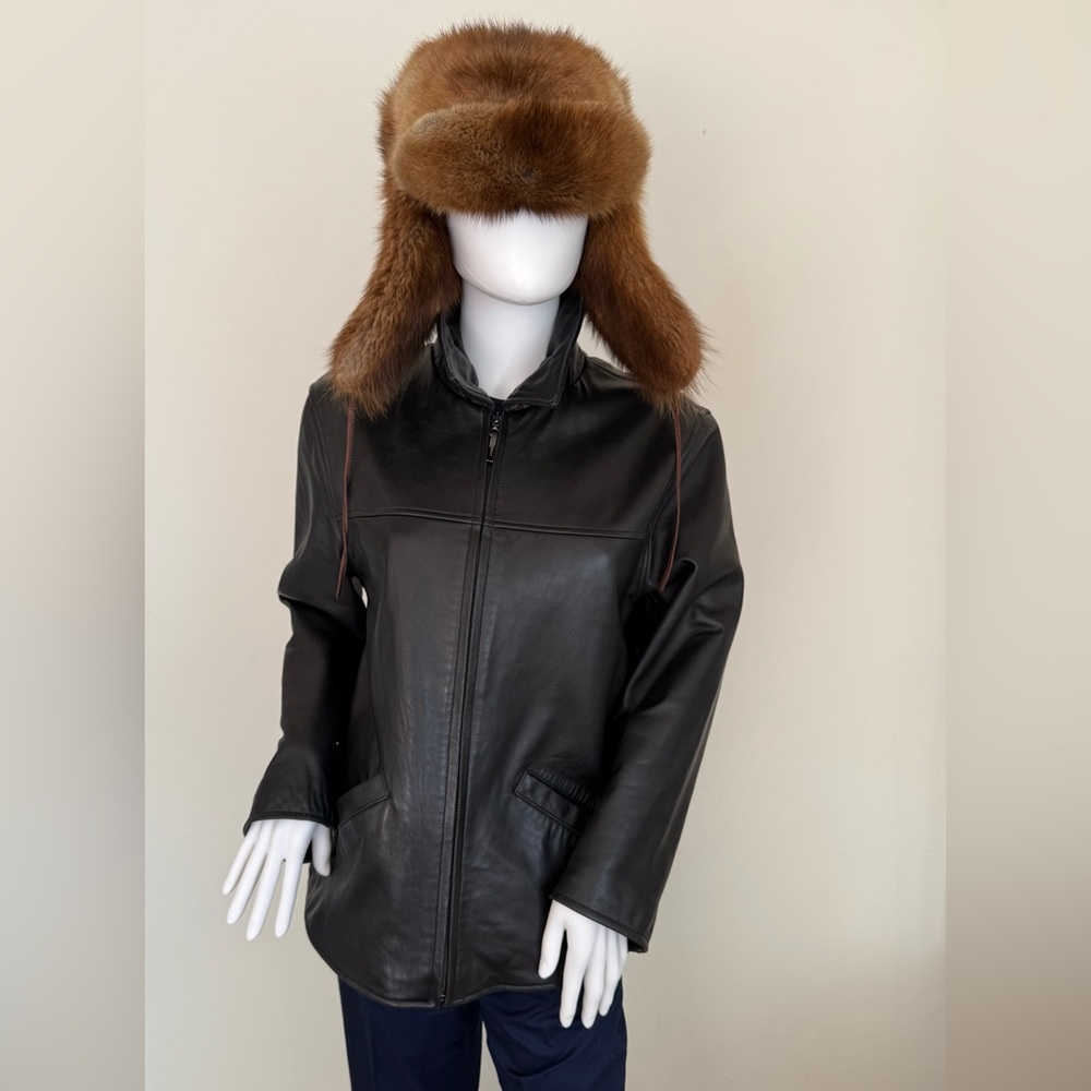 Nine West Black Leather Jacket
